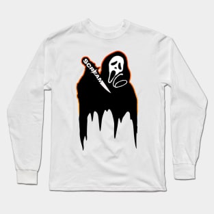 Scream VI  (Scream 6)  scary horror movie graphic design by ironpalette Long Sleeve T-Shirt